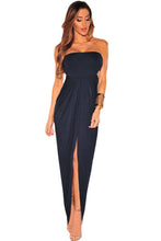 s Off Shoulder Casual  Maxi Dress Elegant Long Dress For Party Nary Blue Cute Long Beach Tunic Dress SM6