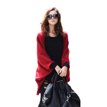 Cardigan Women Casual Knitted Sweater Long Batwing Sleeve Cape Poncho Coat Thin Outwear Women Tops Blusas SM6