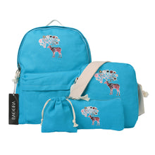Colorful Deer Pattern Canvas Women Backpack Casual Travel Bags Korean School Bags Mochila Feminina SM6