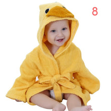New Cotton Hooded Animal Baby Bath Robe Cartoon Warm Towel Character Kids Bathrobe Infant Towels SM6