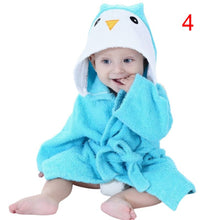 New Cotton Hooded Animal Baby Bath Robe Cartoon Warm Towel Character Kids Bathrobe Infant Towels SM6
