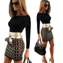 New Fashion Women Sexy Dress Long Sleeve Crew Neck Body-con Short Mini Dresses SM6