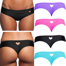 Black Women Panties Sexy Heart Cut-Out T-Back Thong Bottom G-String Panties  SM6