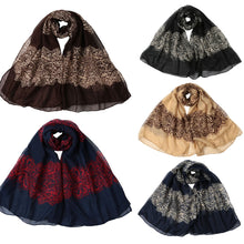 Bohemian Beach Voile Soft Long Scarf Women Vintage Printed Wrap Shawl Stole Scarves Muslim Pashmina SM6