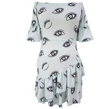 Cascading Ruffles  Off Shoulder Mini Dress Half-Sleeve Elegant Dress Slimming Skater Dress SM6