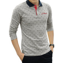 Casual Men T-Shirt Anchor Print Long Sleeves Turn Down Collar Slim Men Tops Tee Blusas Lowest Price SM6
