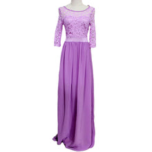 2016 New Fashion Long Sleeve Women's Lace Chiffon Dress Evening Long Dress Party Evening Elegant Dress kurze abendkleid @565 SM6