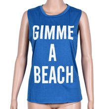 2016 New Fashion Women Girls T-Shirt Women Blue Loose O-Neck T-Shirt Casual Sleeveless Cotton Vest Tops #3546 SM6