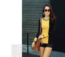 2016 New Fashion Women Slim LongSleeve Shirts Blouses Casual Patchwork Blouses Tops Korean Style Shirts Camisas Femininas SM6