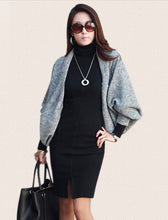 2016 New Fashion Women Warm Winter Dress Elegant Ladies' Turtleneck Long Sleeves Dress Casual Work Cotton Autumn Sweater Dress SM6