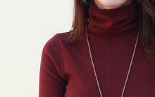 2016 New Fashion Women Warm Winter Dress Elegant Ladies' Turtleneck Long Sleeves Dress Casual Work Cotton Autumn Sweater Dress SM6