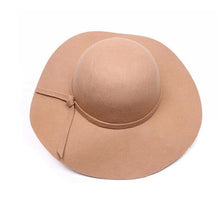 2016 New Girls Women Wool Caps Wool Wide Brim Felt Hat Lady Floppy Caps Wholesale Free Shipping SM6
