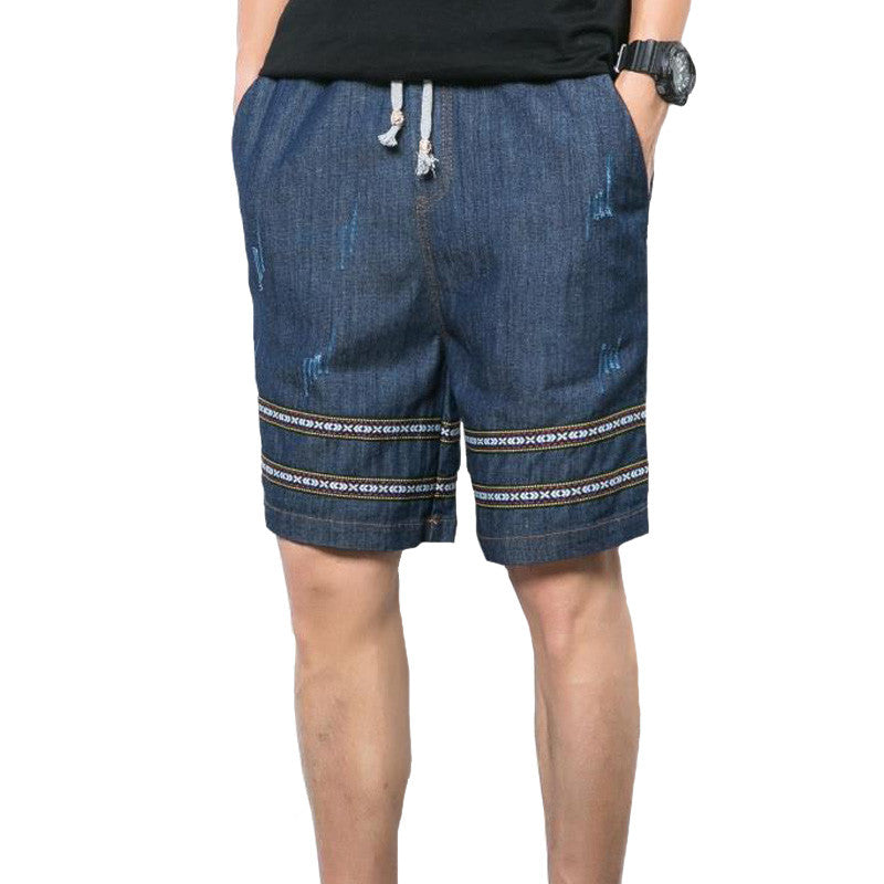 Men Denim Jeans Shorts Pantalones Hombre Casual Sports Pants Sweatpants Men's Casual Slim Fit Shorts SM6