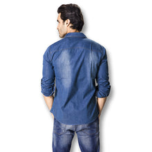 Men Denim Shirts Men's Casual Slim Fit Large Size Long Sleeved Turn Down Collar Jeans Shirts Masculina Men SM6