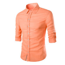 Men Herem Hemden Long Sleeved Shirts Men's Casual Slim Fit Large Size Turn Down Collar Shirts Camisa Masculina SM6