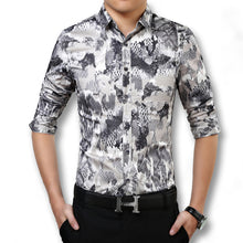 Men Printing Shirts Chemise Homme Camisa Masculina Men's Casual Slim Fit Long Sleeved Shirts Hombre SM6