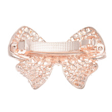 2016 New Shine Rhinestone Girls Woman Bow Hairpin Full Diamond Pearl Bow Spring Clip #3546 SM6