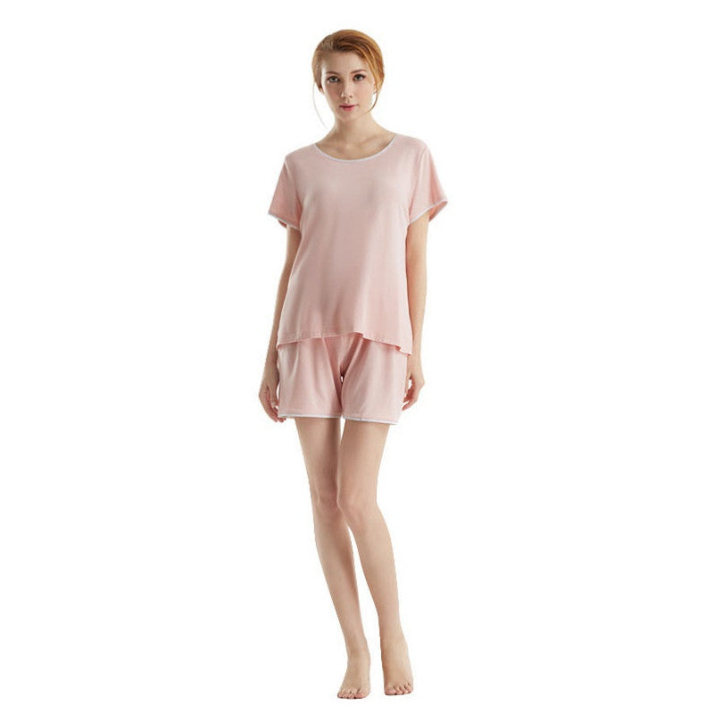 New Soft Bamboo Jersey Light Weight Tee and Shorts Pajama Sets SM6