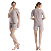 New Soft Bamboo Jersey Light Weight Tee and Shorts Pajama Sets SM6