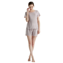 New Soft Bamboo Jersey Light Weight Tee and Shorts Pajama Sets SM6