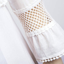 Casual Dress Brief Straight Flare Sleeve Solid Empire Beach Women White Dresses H41 LY3 SM6