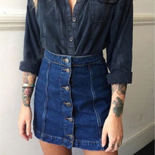 Arrival Denim Skirts Women Pencil Jeans Front Button Package Skirt For Women Ladies SM6