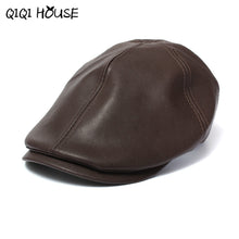 2016 New Summer Men Women Vintage Beret Newsboy Flat Cabbie Causal Driving Hats Artificial Leather Cap sunbonnet#3546 SM6