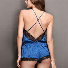 Trendy Sexy Women Rayon Lace Baby Dolls Solid Pattern Women Comfortable Sleepwear Rose Blue Colors SM6