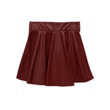 New Women Ladies Faux Leather High Waist Skater Flared Pleated Short Mini Skirt LE2 SM6
