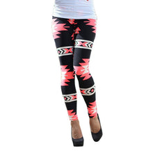 New Women Plus Size Tribal Aztec Printed Leggings 9 Colors Long Soft Size S-XLSM6