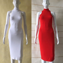 New Women Bodycon Fashion Turtleneck Sleeveless Casual Elegant Pencil Dresses Sexy Club Party Bandage Dress SM6