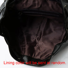 Women Waterproof Drawstring Black Backpack Soft Washing PU Leather Mochila Mujer Flap Zipped Pocket Korean School Bags SM6