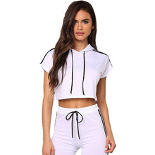 Rompers  Slim Jumpsuit Long Pants With Hooded Elastic Waistband Two Piece Jumpsuit Slim White Jumpsuit For Wo SM6