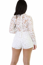 Sexy White Lace Jumpsuit For Bodycon Long Sleeve Jumpsuit Playsuits Rompers Bandage Jumpsuit Combinaison Short Femme SM6