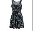 Sexy Women Casual Dress Deathly Hallows Reversible Skater Dress LY3 SM6