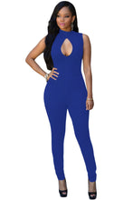 Sleeveless  Sexy Bodycon Jumpsuit Romper Hollow Out Turtleneck Slim Overalls For Combinaison Femme 64033 SM6
