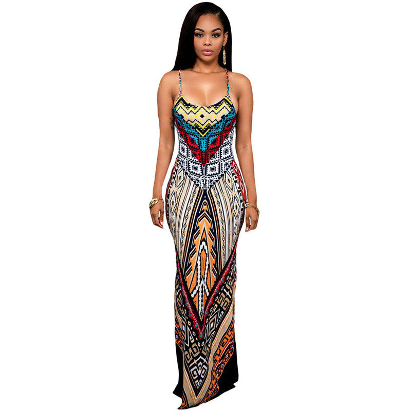 Slip Dress Strapless  Maxi Dress Casual Beach Off Shoulder Sleeveless Backless  Bohemian Long Dress SM6