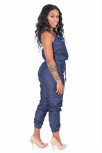 Spaghetti Strap Skinny Look  Denim Jumpsuit Rompers Long Pants Sleeveless Jean Denim Overalls 64062 SM6