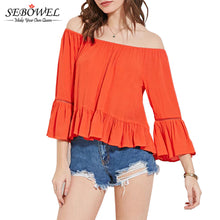 Off The Shoulder Tops For Ruffle Top Long Sleeve t Shirt Slash Neck Cold Shoulder Tops SM6