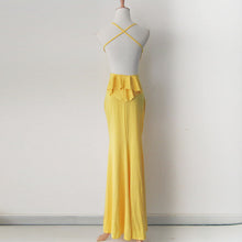 Backless Bandage Formal Dresses Floor Length Maxi Dress Sleeveless Ruffles Long Maxi Dress For Wo SM6