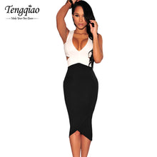 Backless Open Back Zipper White Sexy Casual Deep V Neck Midi Bodycon Dress Sleeveless Knee-Length Short Party Dress SM6