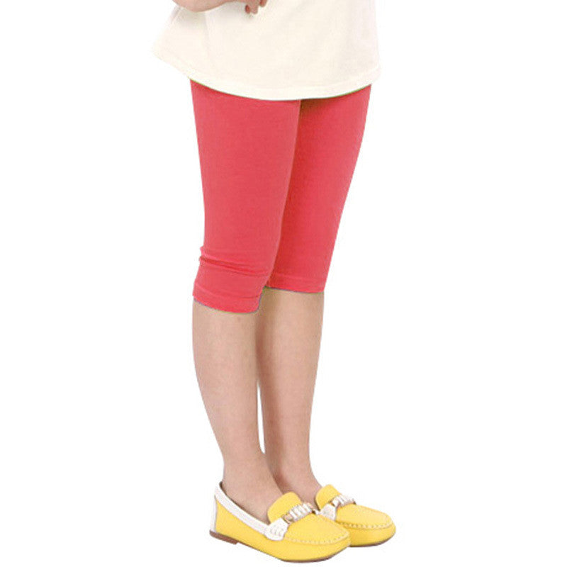 Candy Color Kids Baby Girls Cotton Leggings Pants Children Cropped Capris SM6