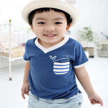 Children's Boy T-shirt Delicate Dolphin Pattern Cotton Short-sleeved T-shirts Outwear Kids Clothes SM6