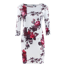 Dress Women Clothes Half Sleeve Printed One Shoulder Slim Elegant Club Party Dress SM6