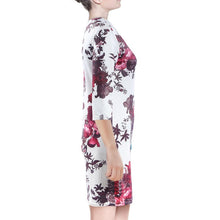 Dress Women Clothes Half Sleeve Printed One Shoulder Slim Elegant Club Party Dress SM6