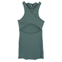 Halter Bodycon Women Dress Olive Green Backless Sexy Mini Club Dress Fashionable Jersey vestido SM6