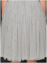 High Waist Tulle Party Skirt Sliver Princess Ball Gown Skirt Knee Length Tulle Party Voile Midi Ball Skirt SM6