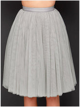 High Waist Tulle Party Skirt Sliver Princess Ball Gown Skirt Knee Length Tulle Party Voile Midi Ball Skirt SM6