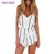 2 piece Women Tops V Neck Strap Striped Chiffon Tee Shirt Boho Beachwear Sexy Tank Top Women Shorts SM6