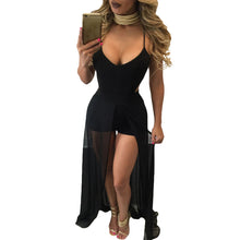 Mesh Long Skirt Stitching Sexy Club Jumpsuits Party Rompers  Jumpsuit Shorts Combinaison Short Femme SM6